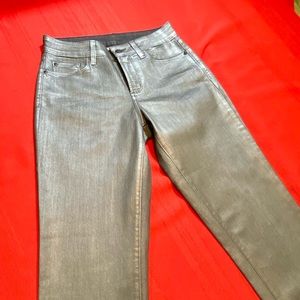 NYDJ women jeans skinny, comfortable mid rise, grey color, size 2, lift tuck